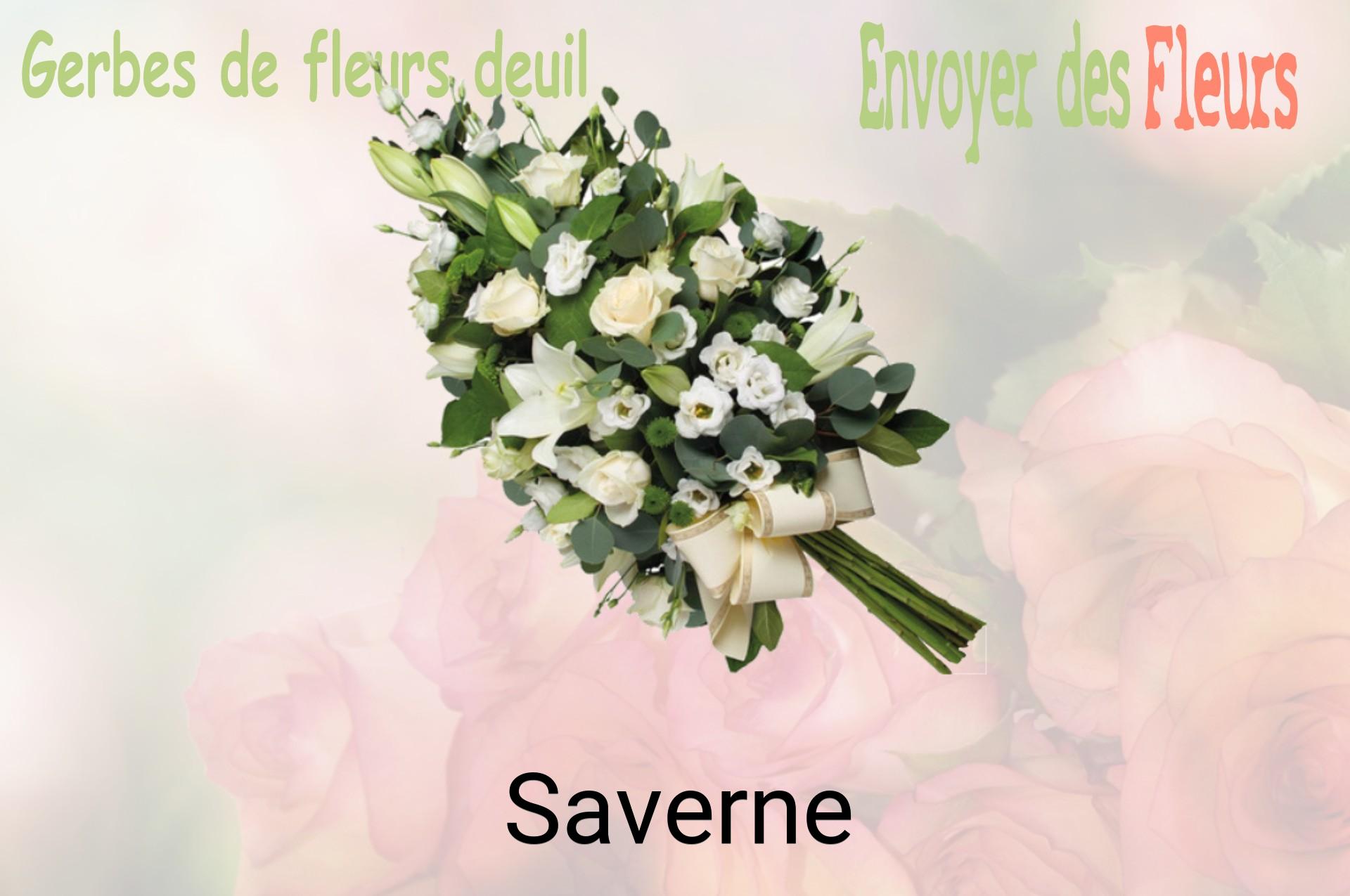Gerbe de fleurs de deuil livrée à Saverne